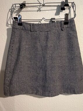 Primark Black & White Plaid Mini Skirt